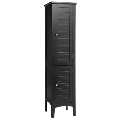 Costway Freestanding Bathroom Storage Cabinet Linen Tower Kitchen Living Room GreyBlackBrownWhite - Image 10
