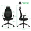 Costway High Back Mesh Office Chair Swivel Reclining Task Chair W/Clothes Hanger