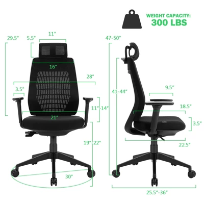 Costway High Back Mesh Office Chair Swivel Reclining Task Chair W/Clothes Hanger