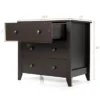 Costway 3 Drawer Dresser Chest Of Drawers Bedside Table For Living Room Bedroom