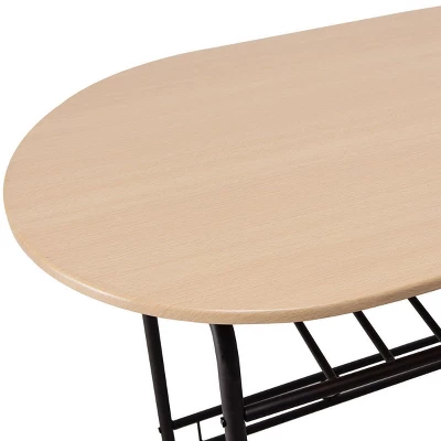 Costway 3 PCS Dining Set Table And 2 Chairs Home Kitchen Breakfast Bistro Pub Furniture - Image 9