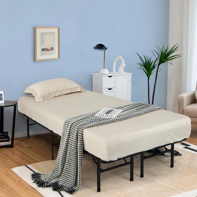 Costway Folding Metal Platform Bed Frame 13 Inch Mattress Foundation 660 LBS