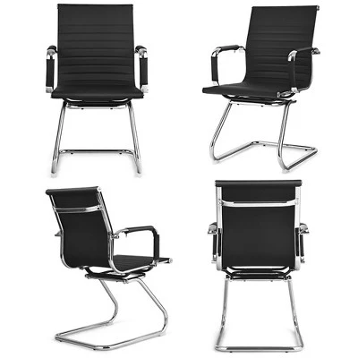 Costway Set Of 4 Office Chairs Waiting Room Chairs For Reception Conference Area - Image 8