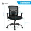 Costway 400LBS Mesh Big & Tall Office Chair Swivel Task Chair W/ Lumbar Support