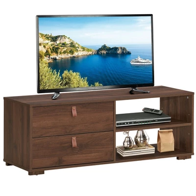 Costway TV Stand Entertainment Media Center Console For TV's Up To 55'' Walnut/Black - Image 11
