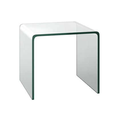 Costway Tempered Glass End Table Transparent Sofa Side Accent Table Living Room - Image 9